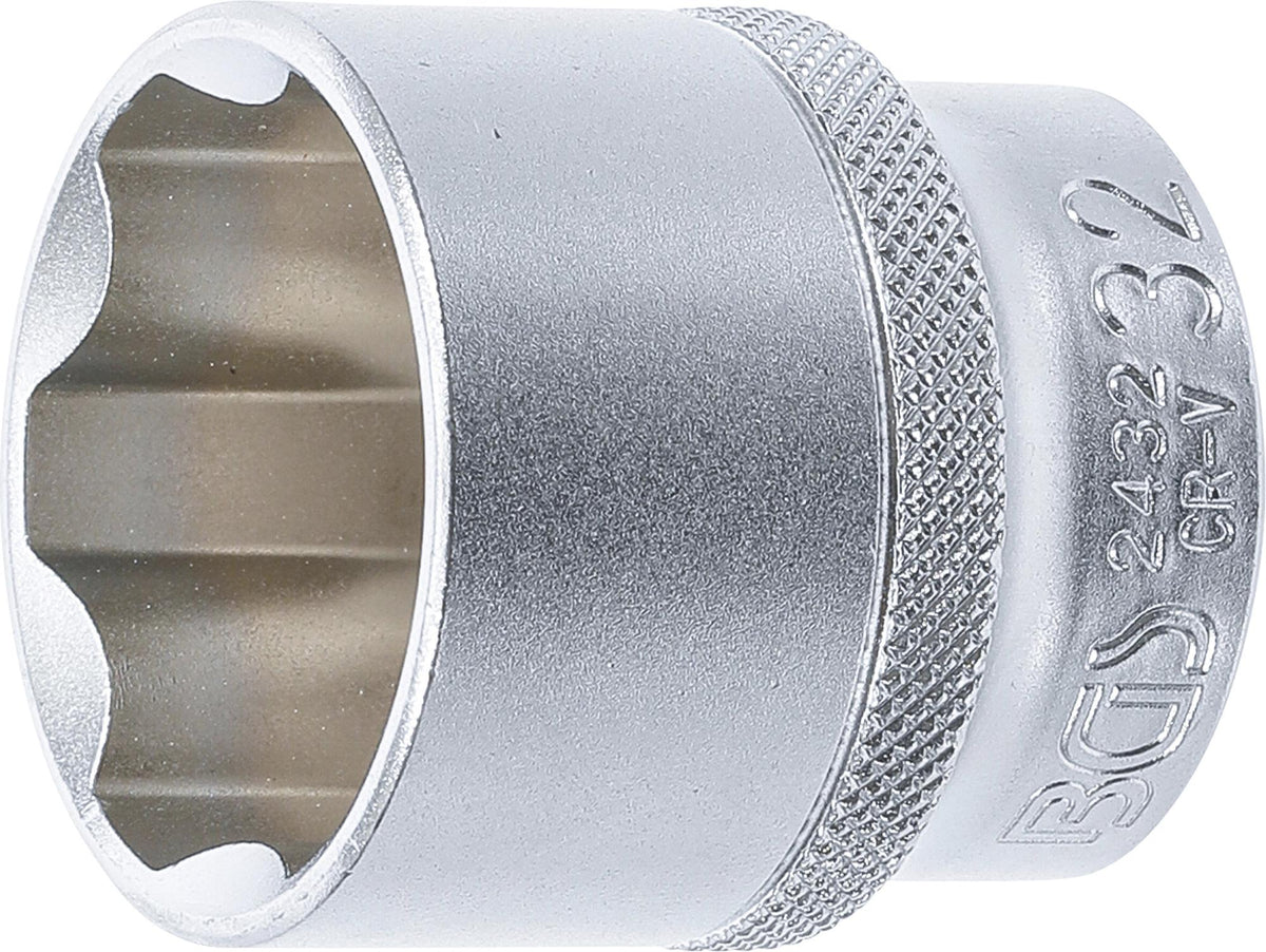 Galvutė šešiakampė | Super Lock | 12.5 mm (1/2") | 32 mm (2432)