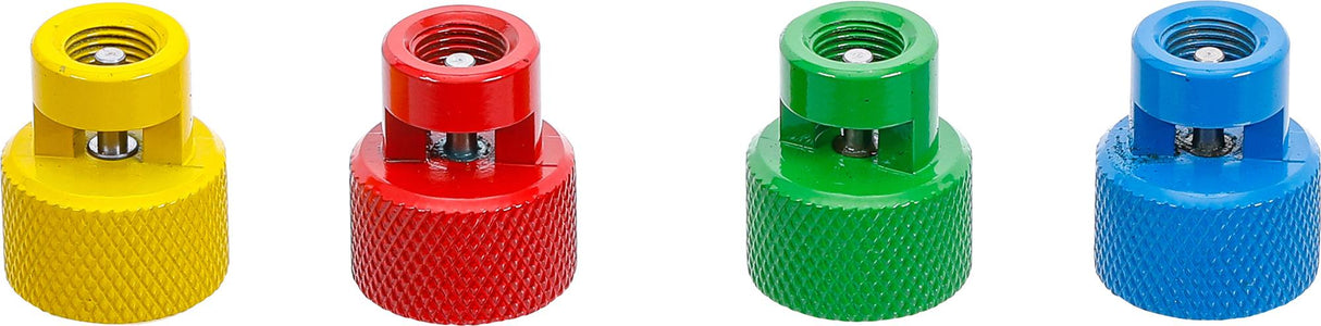 COLOUR CODED TYRE DEFLATING CAPS FOR TPMS VALVES | 4 PCS. (9271)