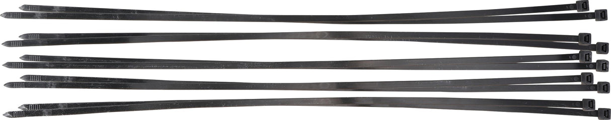 Suveržimo dirželių asortimentas | juodi | 8,0 x 700 mm | 10 vnt. (80773)