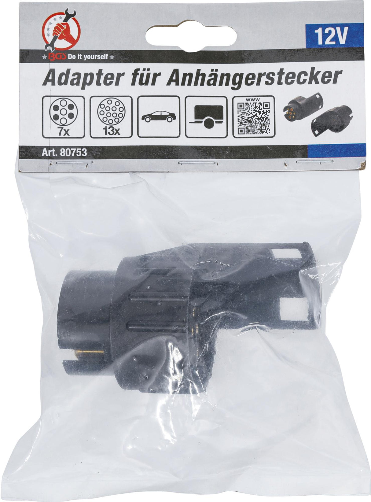 Adapteris priekabos kištukui 12 V | 7- Pin to 13- Pin (80753B)