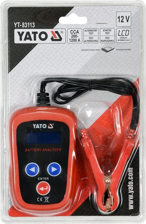 Skaitmeninis akumuliatoriaus testeris 12V (YT-83113)