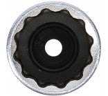 SPARK PLUG SOCKET WITH RUBBER MOUNT, 12-POINT, LONG | 10 MM (3/8") | 16 MM (2448)