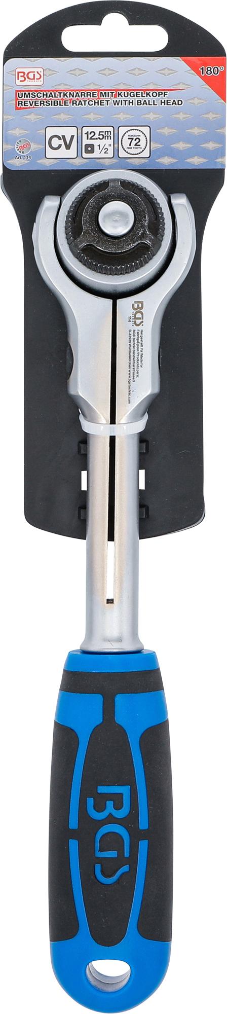 Terkšlinis raktas šarnyrinis 180° | smulkūs dantukai  | 12.5 mm (1/2") (114)