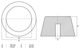 Резиновая подушка | для автоподъёмников | Ø 105 mm