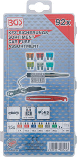 Automobilių saugiklių asortimentas | Standartas | 92 vnt. (8124)