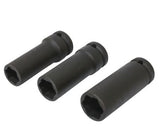 SOCKET SET FOR DAMAGED BOLTS | LONG | 17/19/21 MM | 3 PCS. (EH2400)