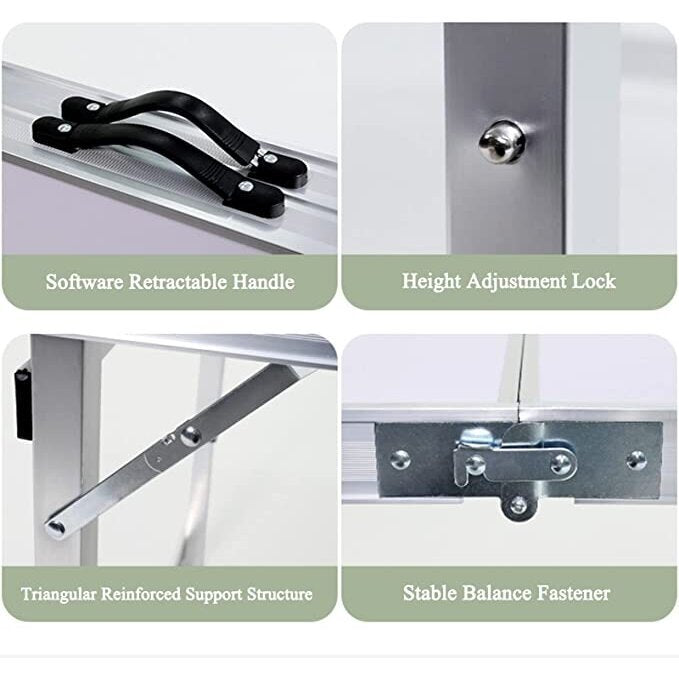 FOLDABLE TABLE / COUNTER | ALUMINIUM | SQUARE TUBE | ADJUSTABLE HEIGHT (LC02)