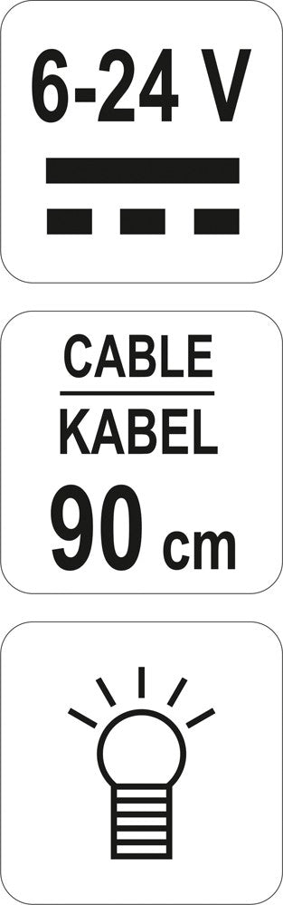 Automobilinis įtampos testeris | kabelio ilgis 90 cm | 6-24V (YT-2865)
