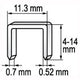 Kabės 10 mm | 0.7x11.2 | 1000 vnt. (YT-7053)