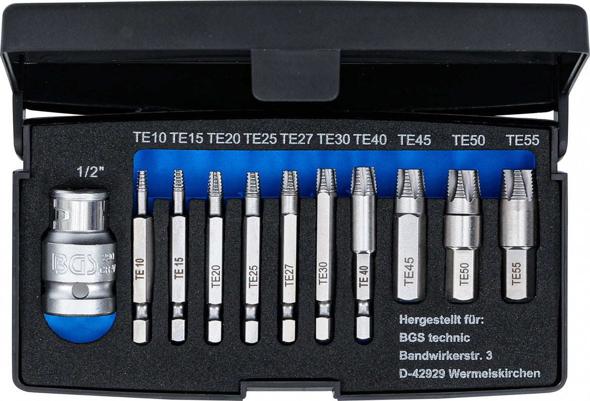 Sraigtiniai ištraukikliai | sugadintiems T-Star (Torx) T10 - T55 | 11 vnt. (9170)
