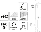 Grąžtas stiklui ir keramikai | 6.3 mm (1/4") galu | 5 mm (21702)