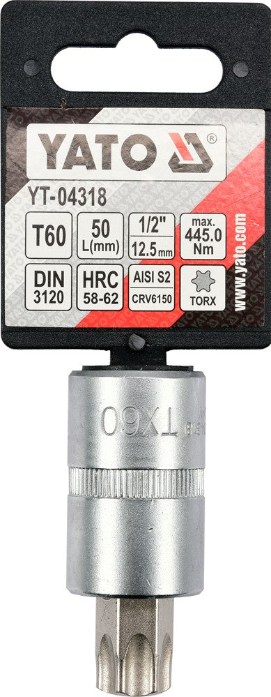 Antgalis įpresuotas į galvutę 1/2", T60 x 55 mm (YT-04318)