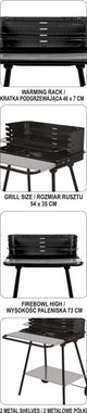 OUTDOOR BARBECUE / GRILL | GRATE WITH FRONT SHELF | GRATE 54X35 CM (99582)