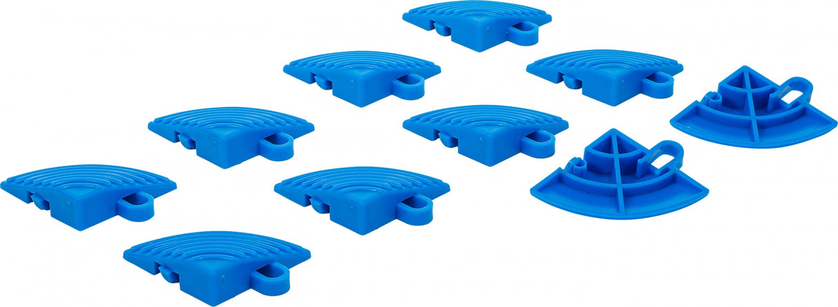 Plastikinės plytelės-kampinių elementų-komplektas | Paspaudimo sistema | 57 x 57 x 18 mm | 10 vnt. (74548)