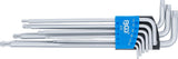 Набор Г-образных ключей | длинные | шарнирные | T-Star (Torx) T10 - T50 | 9 шт.