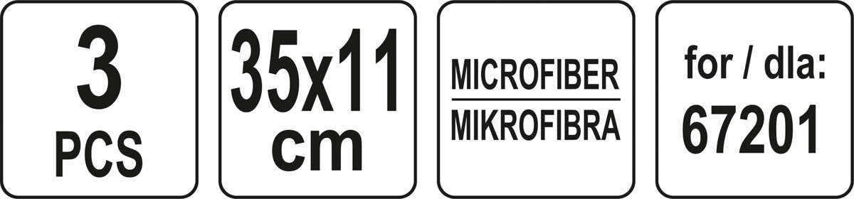 Mikropluoštas garo plovikliui 67201 - 3 vnt (67204)