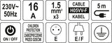 Elektrinis ilgintuvas | 4 lizdai | 1,5 mm2 | 5 m (72355)