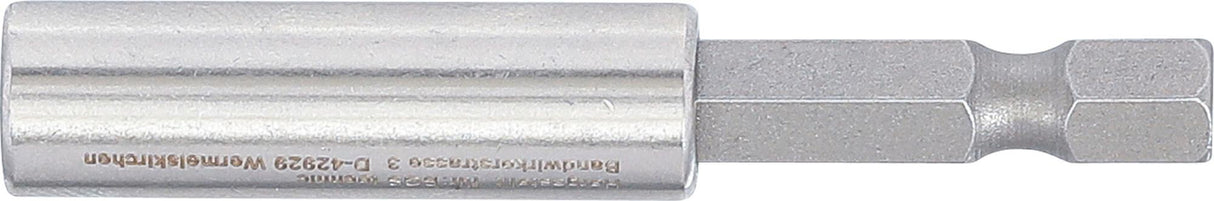 Magnetinis antgalių laikiklis, ypač stiprus | išorinis šešiakampis 6,3 mm (1/4") | 60 mm (1727)