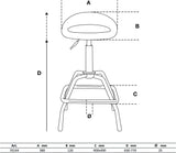 WORKSHOP STOOL | HEIGHT ADJUSTABLE | 630 - 770 MM (70144)