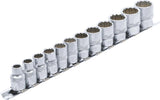 Набор головок 12-гранные | 10 mm (3/8") | 8 - 19 mm | 12 шт.
