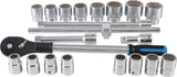 SOCKET SET 12-POINT | 20 MM (3/4") DRIVE | 21 PCS. (1223)