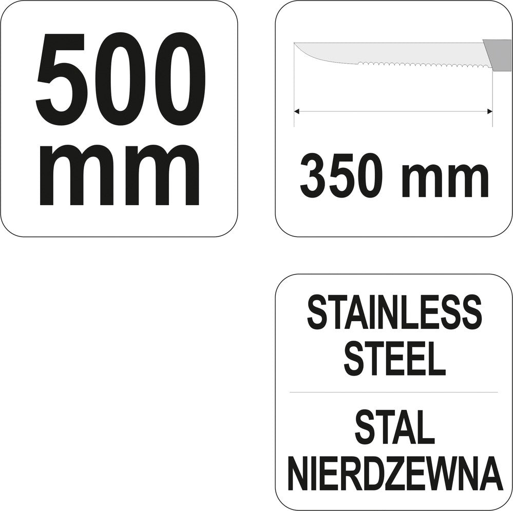 Peilis izoliacinėms medžiagoms | 500 mm (YT-7623)