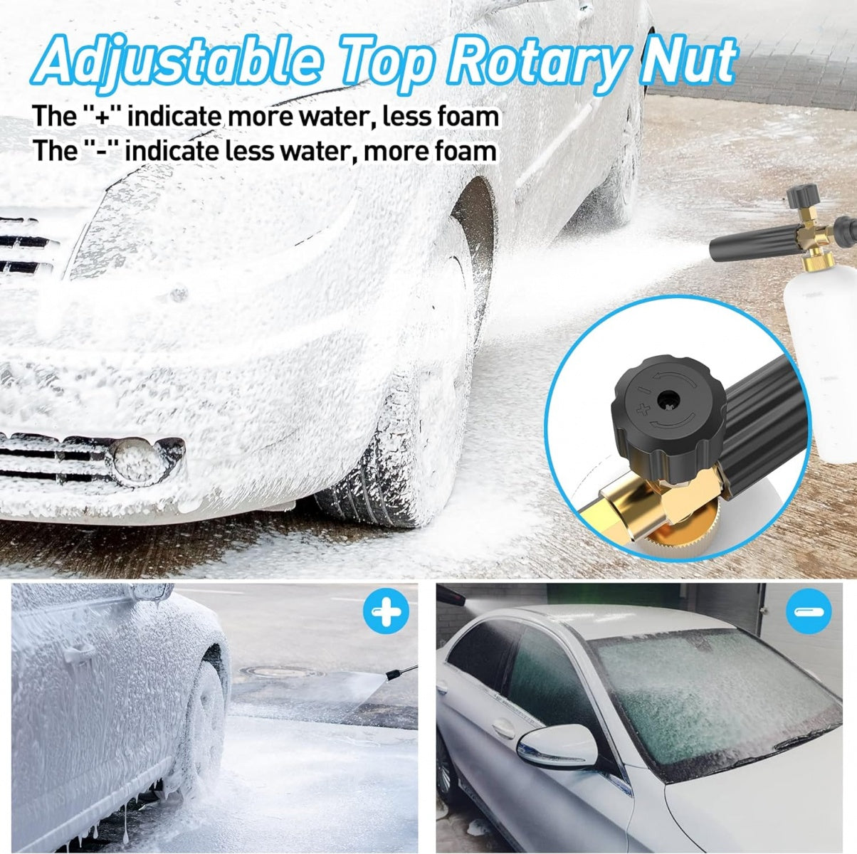 Putų generavimo pistoletas | Snow Foam | aliuminis | 1L (WG1A)