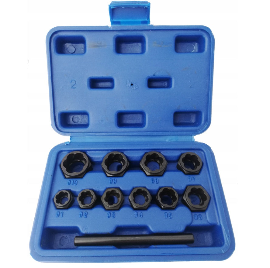 SPECIAL SOCKET SET / SCREW EXTRACTORS | 9-19 MM | 11 PCS. (SK201615)