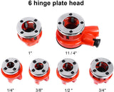 Vamzdinių sriegpjovių rinkinys su terkšle | 1/4"-1,1/4" | 6 vnt. (EQ-7630)