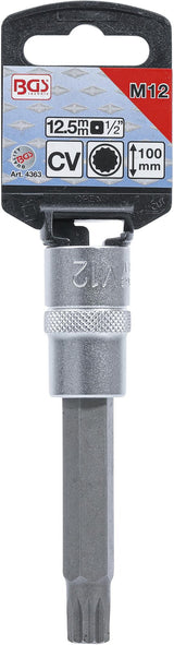 Бита в головке | длина 100 mm | 12,5 mm (1/2") | Spline (XZN) | M12
