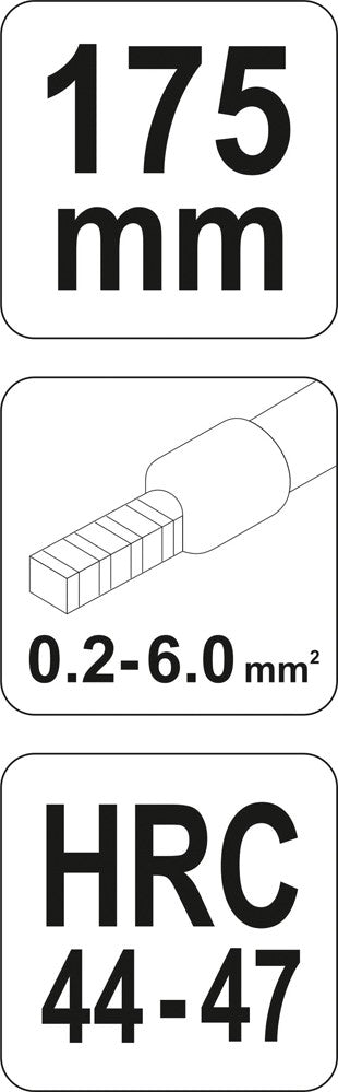 Replės jungčių užspaudimui | 0,2 - 6mm² (YT-2305)