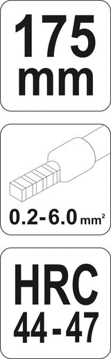 Replės jungčių užspaudimui | 0,2 - 6mm² (YT-2305)