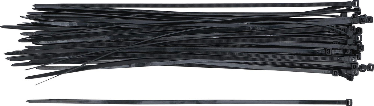 Kabelių jungčių asortimentas | juodi | 4,5 x 350 mm | 50 vnt. (80877)