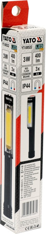Рабочая лампа | 3 режима | 400LM 3AA, IP44, COB LED