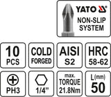 Antgalis PH3x50 mm 10 vnt. (YT-0479)