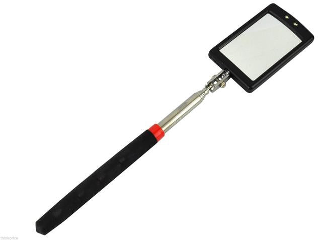 Teleskopinis kvadratinis veidrodis | 285 - 870 mm | su 2 Led (9302V)