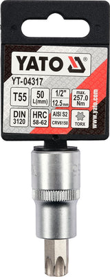 Antgalis įpresuotas į galvutę 1/2", T55 x 55 mm (YT-04317)