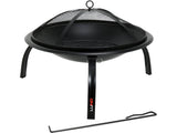 STEEL FIRE PIT WITH FOLDING LEGS 56X39CM (99912)