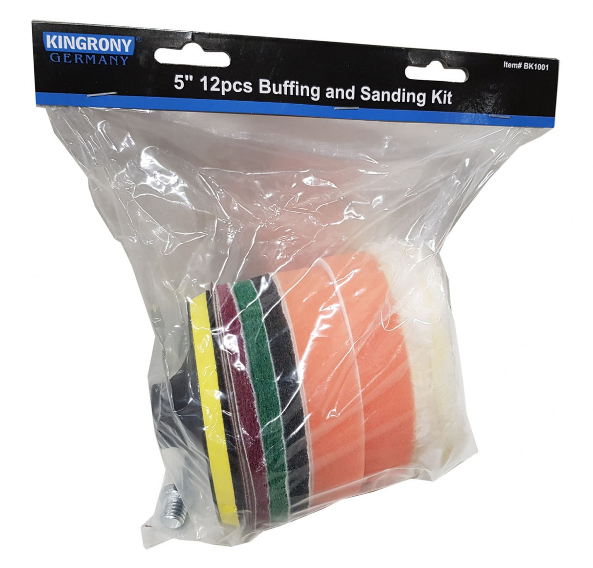 Poliravimo ir šlifavimo padų rinkinys | Ø 125 mm | 12 vnt. (BK1001)