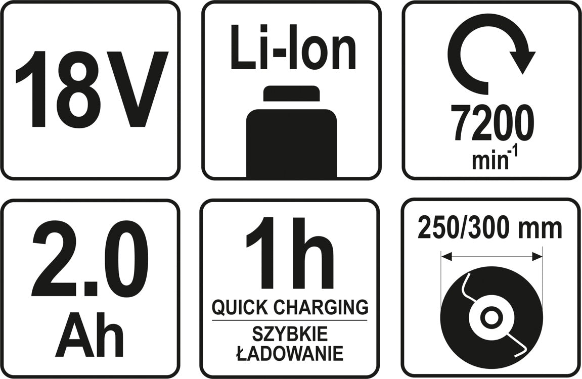 Аккумуляторный триммер телескопический 18V, 2,0AH, зарядка 60 мин