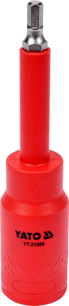 Izoliuotas antgalis elektrikui H5x120mm, 1/2" VDE (YT-21086)