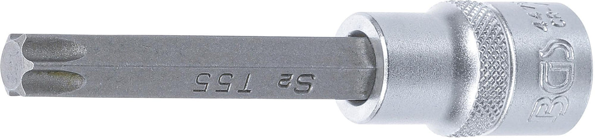 Antgalis įpresuotas į galvutę | ilgis 100 mm | 12,5 mm (1/2") | T-star (Torx) T55 (4475)