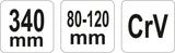 Raktas užmetamas šarnyrinis Cr-V, 80-120 mm (YT-01673)