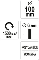 WIRE BRUSH 100MM POLY ABRASIVE FOR DRILL (YT-47802)