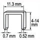 Kabės 8 mm | 0.7x11.2 | 1000 vnt. (YT-7052)