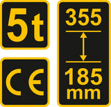 Hidraulinis domkratas 5 t, 185-355 mm TÜV/GS/CE (80032)