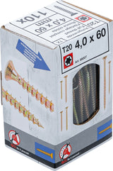 MULTI-PURPOSE SCREWS | T-STAR (FOR TORX) T20 | 4.0 X 60 MM | 110 PCS. (88007)