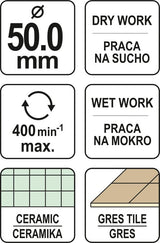 Алмазное сверло цилиндрическое | 50 mm