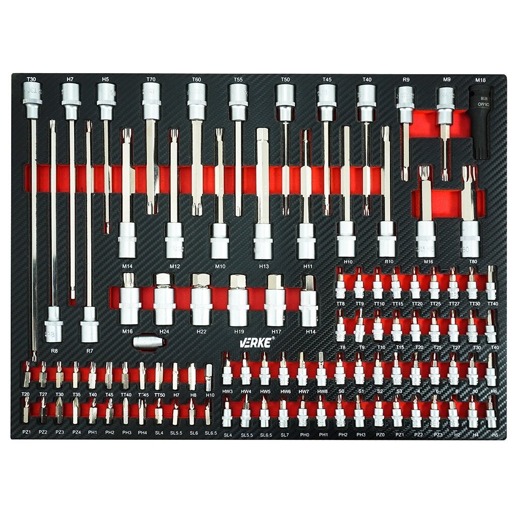 TOOL CABINET ON CASTERS XXL MAX | WITH TOOLS | 7 DRAWERS / 1 DOOR | 298 TOOLS (H70078)