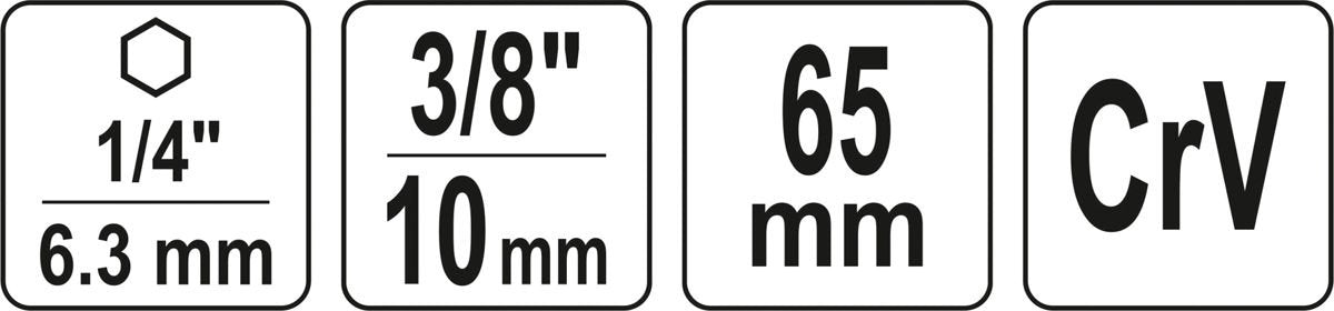 Адаптер | 6,3 mm (1/4") / 10 mm (3/8")